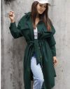 Дамско палто в тъмнозелено - код 8732