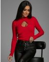 Атрактивна дамска блуза в червено - код 12191
