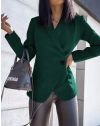 Елегантно дамско сако в тъмнозелено - код 3718