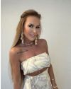 Елегантен сет с бюстие на панделка и свободен панталон - код 91236 - 4