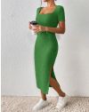 Eжедневна дамска рокля в зелено - код 14740