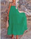 Свободна дамска рокля в зелено - код 0757