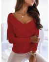 Екстравагантна дамска блуза в червено - код 0308