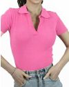 Дамска блуза с яка в розово - код 06566