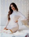 Атрактивна дамска рокля в бяло - код 12147