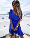 Кокетна рокля в синьо - код 6460