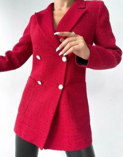 Дамско сако в червено